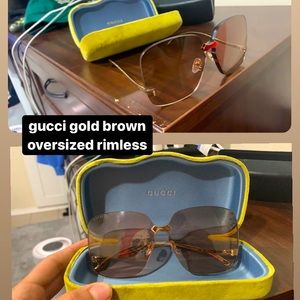 Gucci Oversized Rimless Sunglasses